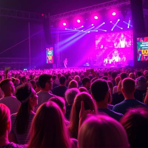 Highlights reel from a music festival featuring crowd shots, stage performances, and interviews