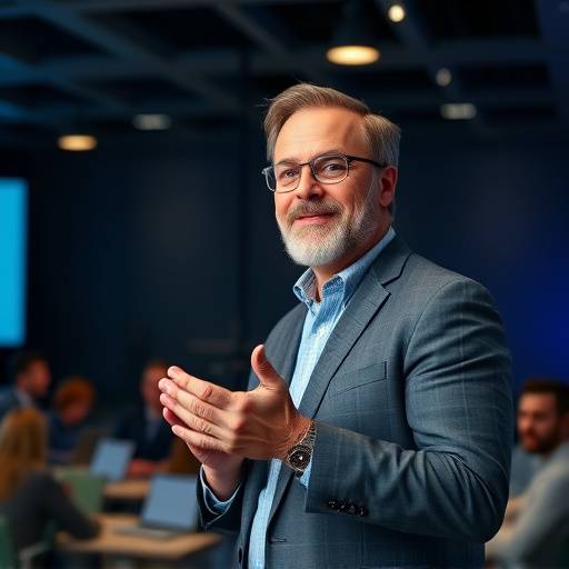 Man giving presentation in a conference room