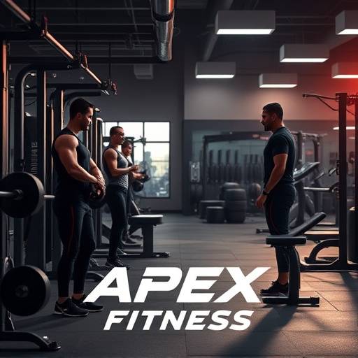 Shot from a promotional video for Apex Fitness, showcasing their gym equipment and trainers