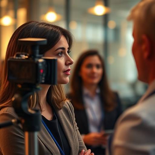 Still from a corporate video highlighting employee testimonials at Zenith Dynamics